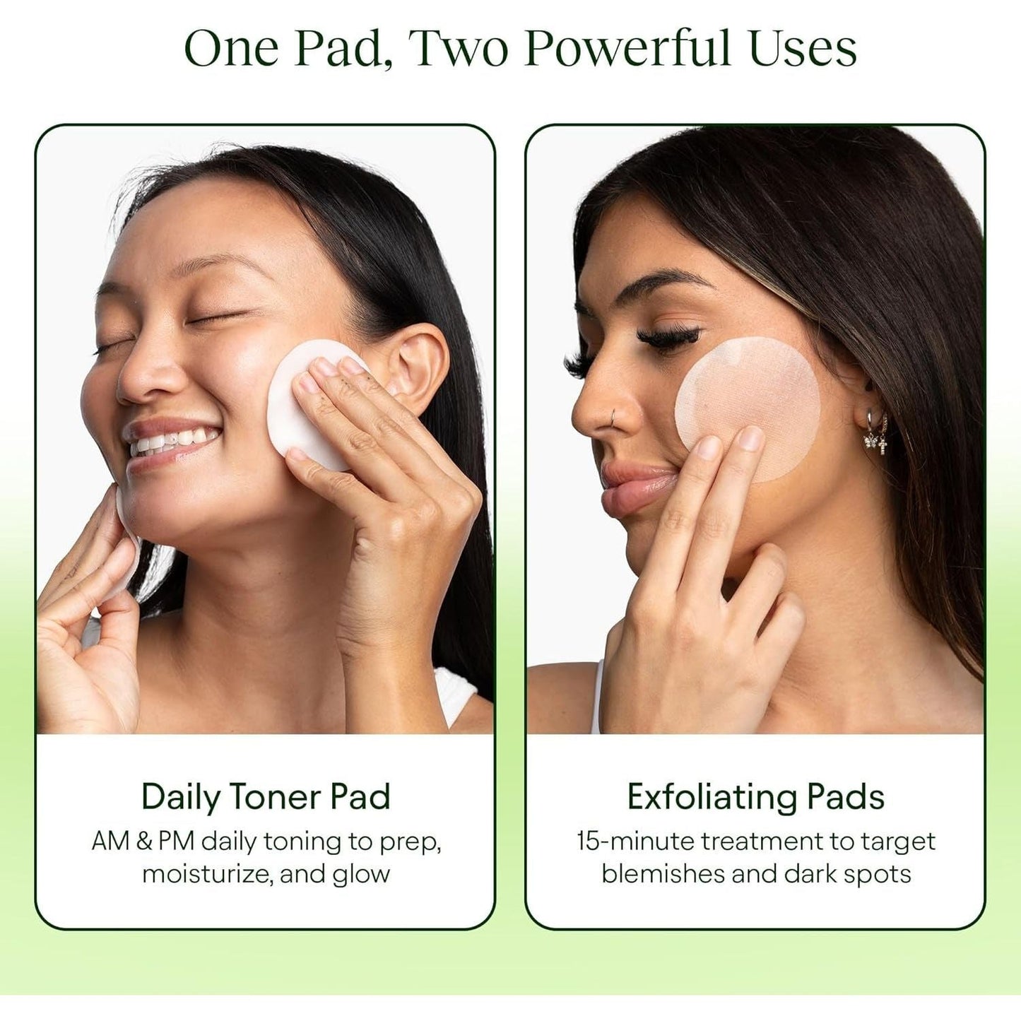 One Living Earth JIYU Skin Cell Renewal and Rejuvenation Toning & Brightening Face Pads - 100 Pads